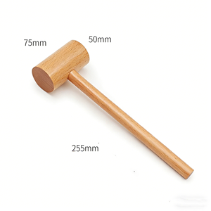 Mazzuolo <span class=keywords><strong>in</strong></span> <span class=keywords><strong>Legno</strong></span> di Faggio Massiccio Personalizzato, Utensile da Cucina per Frutti di Mare, Mazzuolo per Granchi, Attrezzi Manuali per Installazioni Domestiche - Product Image 5