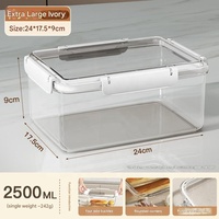 Ensemble de contenants alimentaires multifonctionnels en PP, boîtes à lunch transparentes scellées moulées par injection, écologiques pour la cuisine