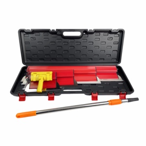 Juego de herramientas para construcción de paneles de yeso de calidad DIY, espátula de acero inoxidable y cuchilla de masilla de plástico con <span class=keywords><strong>mango</strong></span> extensible - Product Image 1