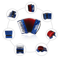 IRIN Factory 26 Key 48 Bass 3 Chorus Record Keyboard Concertina Musical Instruments Level Gig Professional Accordion