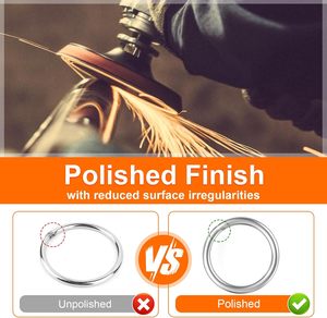BEYOURD Anillos Metálicos de Acero Inoxidable de Pulgada, Hebillas Redondas Soldadas Sólidas para Collares de Perro, Correas Colgantes de Macramé - Product Image 3
