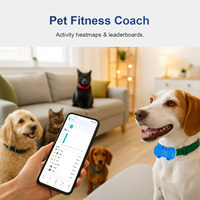 Collier GPS 4G pour chien avec boîtier étanche IP67, localisateur d'animaux Bluetooth, bip et lumière clignotante