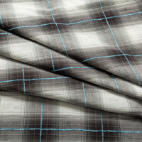 Tissu en chenille à grands carreaux teint en fil, 42% polyester 58% coton, personnalisable pour la production de vêtements, tissu polyester coton
