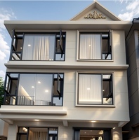 Ventanas Abatibles de Aleación de Aluminio Modernas con Certificación CE, Alto Rendimiento, Súper Insonorizadas, Impermeables, con Aislamiento Térmico Doble