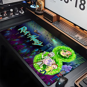 Tapis de souris de jeu XXL pour joueurs américains, motif scientifique fou et enfant, design Portal et Alien, 90x40 - Product Image 3