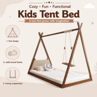 Lit-tente Montessori pour enfants, structure de sol en forme de maison, mobilier de chambre pour tout-petits, Cama Montessoriana Infantil