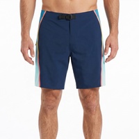 Shorts de bain pour hommes à blocs de couleur, panneaux unis, taille élastique, séchage rapide, style sportif, shorts tissés, décontractés, personnalisables avec logo