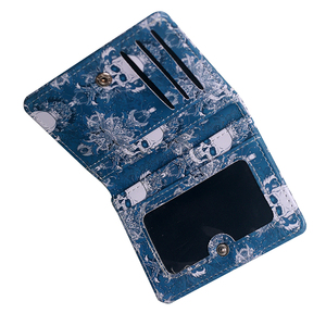 Cartera <span class=keywords><strong>de</strong></span> cuero para <span class=keywords><strong>hombre</strong></span> <span class=keywords><strong>de</strong></span> pie con botón <span class=keywords><strong>de</strong></span> doble pliegue, cartera corta con bolsillo para monedas, impresa por dentro y por fuera, en stock - Product Image 4