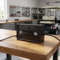 Chargeur de batterie en aluminium DC AC personnalisé pour voiturette de golf électrique XT120, chargeur 40 ampères 24V, lithium-ion, CE ETLL FCC