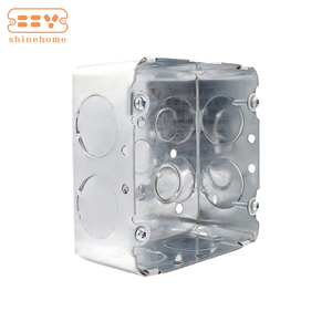 <span class=keywords><strong>4</strong></span>-11/16 "X <span class=keywords><strong>4</strong></span>-11/16" X 2-1/8 "正方形鋼亜鉛メッキ鋼ジャンクションボックス72171-1 1 1ノックアウト金属アウトレットボックス - Product Image 3