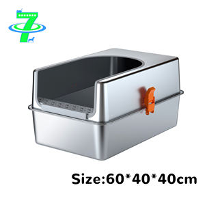 Caja de Arena para Gatos de Acero Inoxidable DSDT, Resistente, Duradera, Fácil de Limpiar, con Control de Olores, Molde Personalizado para Proveedores Profesionales de Mascotas, CLB-035 - Product Image 3