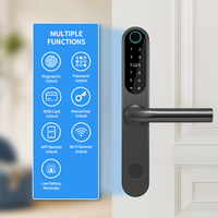 Serrure intelligente OYO élégante, sécurisée, intelligente, avec empreinte digitale Alexa, électronique, à mortaise variée, numérique, anti-soleil, pour porte d'entrée