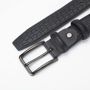 Cinturón de Cuero Genuino de Primera Calidad para Hombre, Estilo Británico, Casual de Negocios, con Hebilla de Pin en Relieve - Product Image 2