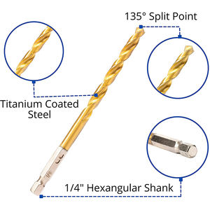 Forets Hss M35 <span class=keywords><strong>Cobalt</strong></span> 5% de haute qualité, taille 1mm-16mm pour le perçage des métaux - Product Image 4