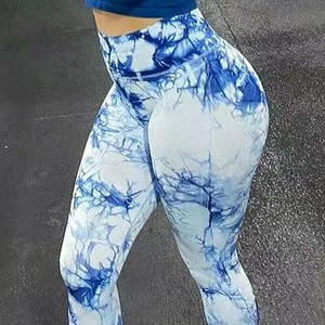 Leggings Fitness Tie Dye senza soluzione di continuità Sexy Bubble Butt pantaloni da allenamento da donna con stampa Gym <span class=keywords><strong>Leggins</strong></span> femminili - Product Image 6