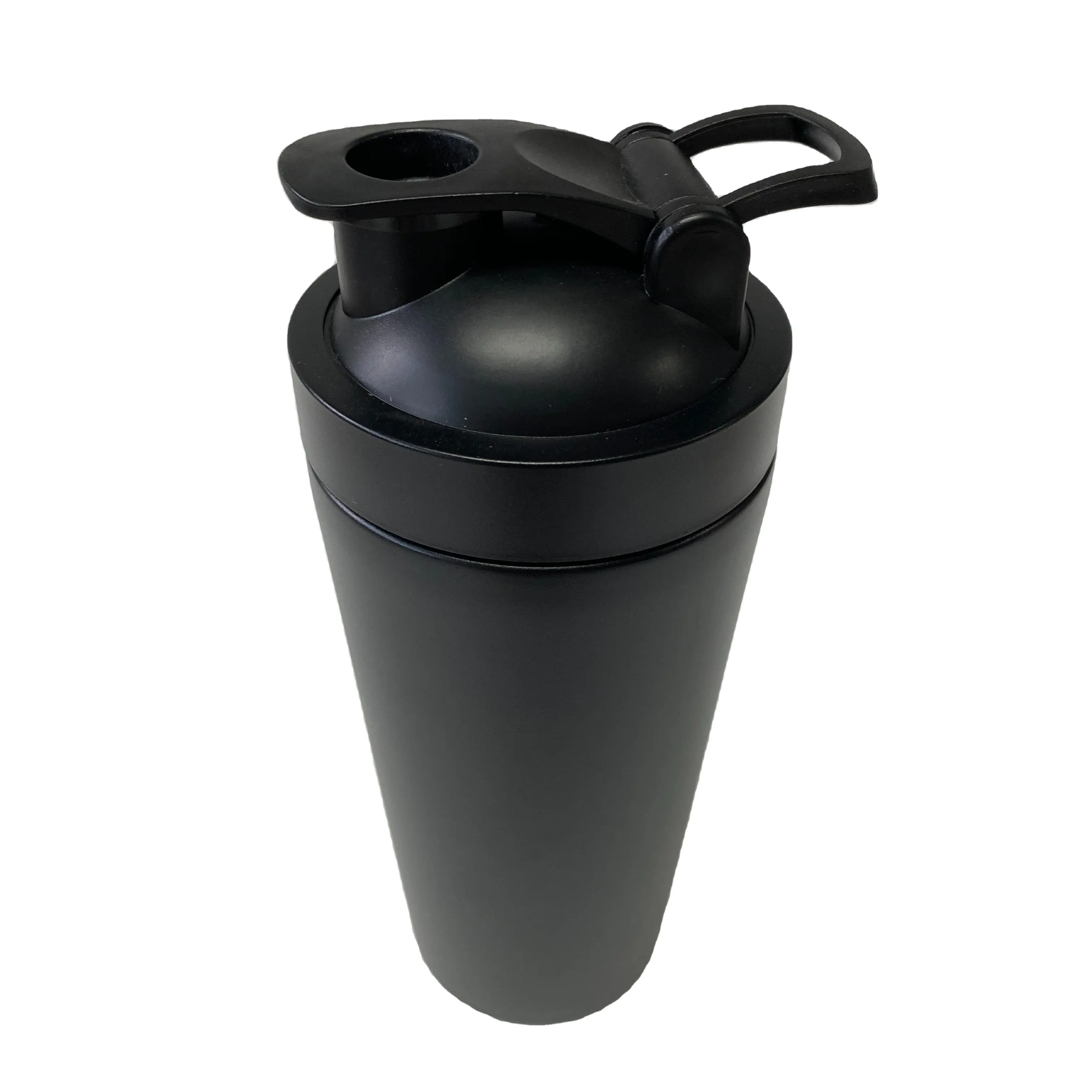 Kunden spezifisches Logo 750ml Edelstahl einwand ige Protein Shaker Cup Shakes Mixer Wasser flasche