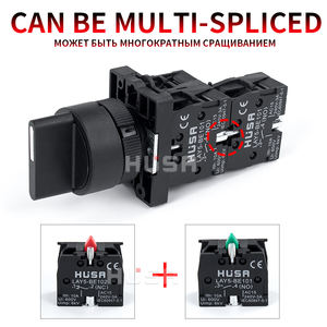 XB2ノブボタンスイッチセルフリセット22mmスタート1NO NC瞬間プッシュボタンスイッチ金属プラスチック2つ3つギアセレクタースイッチ - Product Image 4