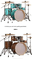 Wholesale Drum Set Various Colors in Stock Durable Five Drums and Three Cymbals Adult Percussion Instruments for Professional