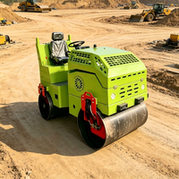 Rouleau compacteur vibrant hydraulique à double tambour en acier ME150, moteur de 6,71 kW, machine de compactage de sol compacte et portable pour petites routes