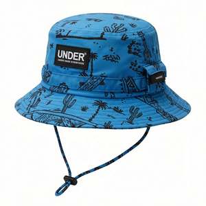Sombrero de pescador unisex personalizado de poliéster con malla, estilo hip hop, casual, para camping, senderismo, pesca, con cordón, de ala ancha, táctico, para surf, tipo boonie - Product Image 2