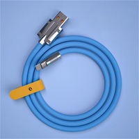 Câble de données USB 3.1 Type-C en alliage de zinc et silicone liquide TPE, 1,2 m, charge rapide 120 W, blindage tressé