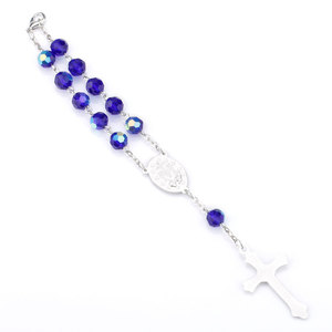 2024 Komi <span class=keywords><strong>Fatima</strong></span> Cristal Chapelet Bracelet Croix Pendentif Religieux Catholicisme Cadeau Prière Perles Chapelets Bracelet - Product Image 2