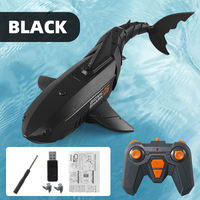 Bateau télécommandé 2,4 GHz en forme de requin pour enfants, jouet électrique haute simulation pour piscine et salle de bain