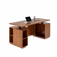 Bureau de direction moderne en bois blanc ergonomique, pliable, automatique, modulaire, réglable, pivotant, avec rangement, pour villa