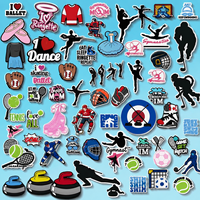 Nouveau produit : Breloques personnalisées pour chaussures (basketball, danse, tennis, ballet, sabots, curling, ringette, hockey sur glace) de 2,5 à 3,5 cm