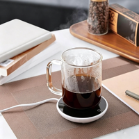 Juego de Tazas de Café de Vidrio Transparente de 20 oz, Taza de Té de Borosilicato Resistente al Calor con Asa para Bebidas Calientes y Frías