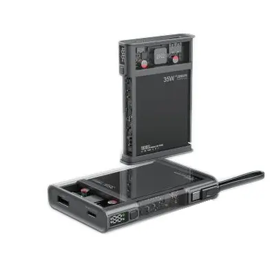 Portatile trasparente PD 65W Power Bank 10000mah 20000mah ricarica rapida per Iphone e Laptop Powerbank