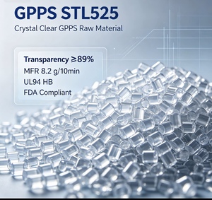GPPS GP525 Virgin Plastic Pellets Injection Molding Grade High Transparency Food Contact UL 94HB Flame Retardant <b>Polystyrene</b> - Product Image 3
