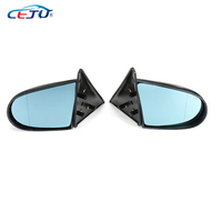 Rétroviseurs de porte de voiture de Style cuillère en carbone ABS noir pour Honda Civic EG6 EH2 EJ8 EM1 EK9 Integra DC5 Acura RSX 1992-2000