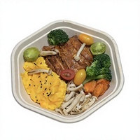 Bol écologique en pulpe de bagasse de canne à sucre biodégradable pour soupes et salades – Vaisselle jetable design