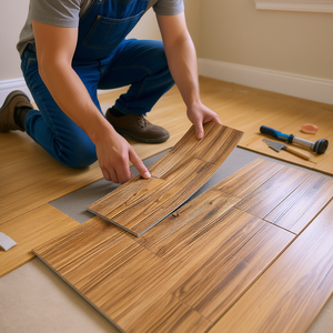 Carreaux de sol auto-adhésifs imitation bois, 10 pièces, imperméables, pour rénovation intérieure, design rustique - Product Image 2