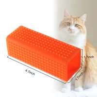 Rouleau brosse en silicone pour enlever les poils d'animaux, nettoyeur creux pour meubles et tapis, idéal pour l'élimination des poils de chat sur les canapés