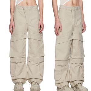 Nouveau design de mode, vente en gros directe d'usine, pantalon cargo en toile de coton pour homme, personnalisable, avec jambes détachables et fermeture éclair - Product Image 3