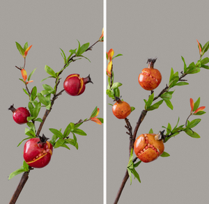 Branches artificielles de grenade réalistes <span class=keywords><strong>à</strong></span> fendre, style INS, pour bricolage mariage et automne - Product Image 3