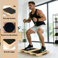 Plataforma de Madera para Bandas de Resistencia, Base para Ejercicios de Fitness, Tabla de Ejercicios para Gimnasio en Casa