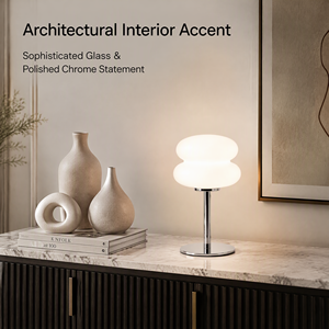 Wholesale Aesthetic Bedside <strong>Table</strong> <strong>Lamp</strong> for Cafe Room Decor Bauhaus Style Chrome Desk Light <strong>Funky</strong> Orange Glass Mushroom <strong>Lamp</strong> - Product Image 6