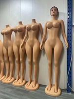 Mannequin femme pleine grandeur avec tête, en plastique ABS gonflable, jambes en tissu, grande taille, forte poitrine, pour la couture de maillots de bain, pose debout
