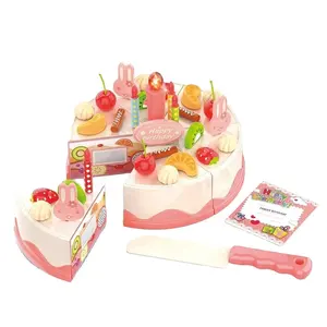 热卖孩子假装玩切割玩具diy卡通生日蛋糕玩具茶时间厨房玩具889-148