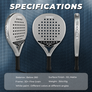 Raqueta de Pádel Metálica de Carbono Completo, Innovadora y Popular de Clase Mundial, con Marco Reforzado con Carbono 3K, Hoja de Pádel Duradera y Estable - Product Image 4