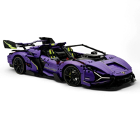Guly 10635 1:8 Mobil Supercar Remote Control Teknis Keren 3654pcs Mainan Model Rakitan Bata untuk Hadiah Anak Laki-laki Set Blok Bangunan