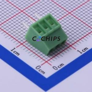 KF128-2.54-3P Screw Terminal Block Through hole Component (THT),P=2.54mm Connector 1x3P 2.54mm Green Through Hole - Product Image 1