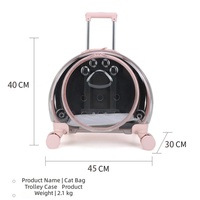 Sac à dos pour animaux de compagnie portable multifonctionnel en Oxford avec boutons réglables et motifs de pattes de chat pour une utilisation en extérieur