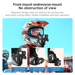อะแดปเตอร์ยึดกล้องสำหรับกล้อง gopros และ DJI สายคล้องติดหมวกกันน็อคมอเตอร์ไซค์ของ telein - Product Image 3
