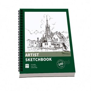 Carnet de croquis spirale personnalisé A4, épaissi, pour étudiants en art, livre d'images vierge, peinture à la gouache, crayon, 40 feuilles - Product Image 1