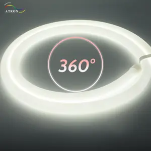 Atron-tira de luces LED de neón personalizada, tubo de silicona emisor D22 360, flexible, RGB