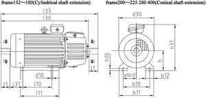 มอเตอร์อะซิงโครนัสแบบเฟสเดียวและสามเฟสมาตรฐานรัสเซีย CMN 208-220-240V TENV กันน้ำ รับประกัน 3 ปี 220V - Product Image 2